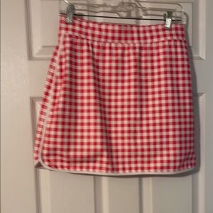 J. Crew Factory White and Pink A-line Mini Skirt